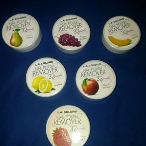 Lot of 6 Mixed Scent LA Colors Nail Polish Remover